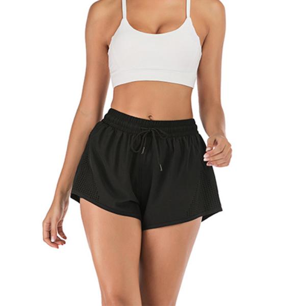 Oem short seco rápido da aptidão da dupla camada da juventude do exercício de S de Custom fabricante fábrica Logo Summer Women '