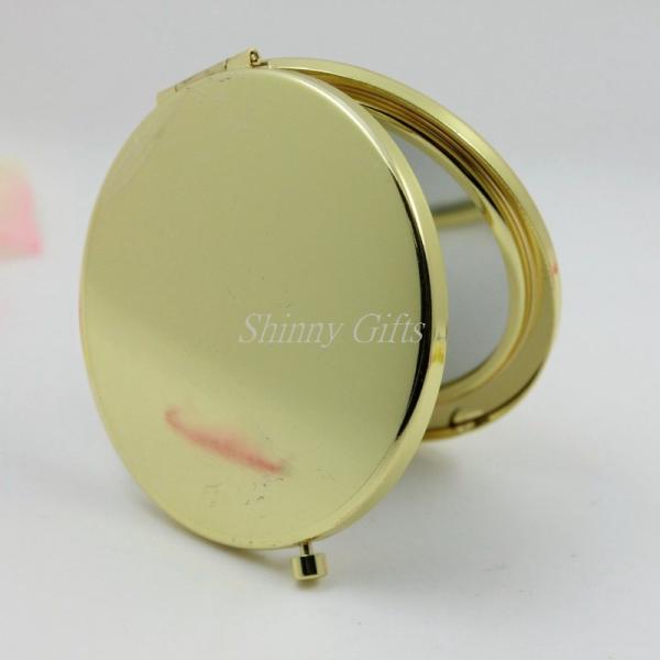 Shinny Gifts Wedding Gifts 3D Flower Gold Plating Cosmetic Makeup Mirror