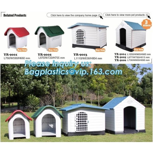 Large Plastic Dog House Outdoor Indoor Doghouse Puppy Shelter Water Resistant Easy Assembly Sturdy Dog Kennel