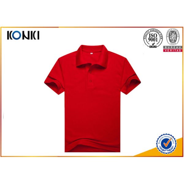 Men Colorful Custom Polo Shirt With Heat Transfer / Silk Screen Print Logo