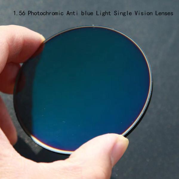 1.56 Lentes de visão única com revestimento AR de luz anti-azul fotocromática