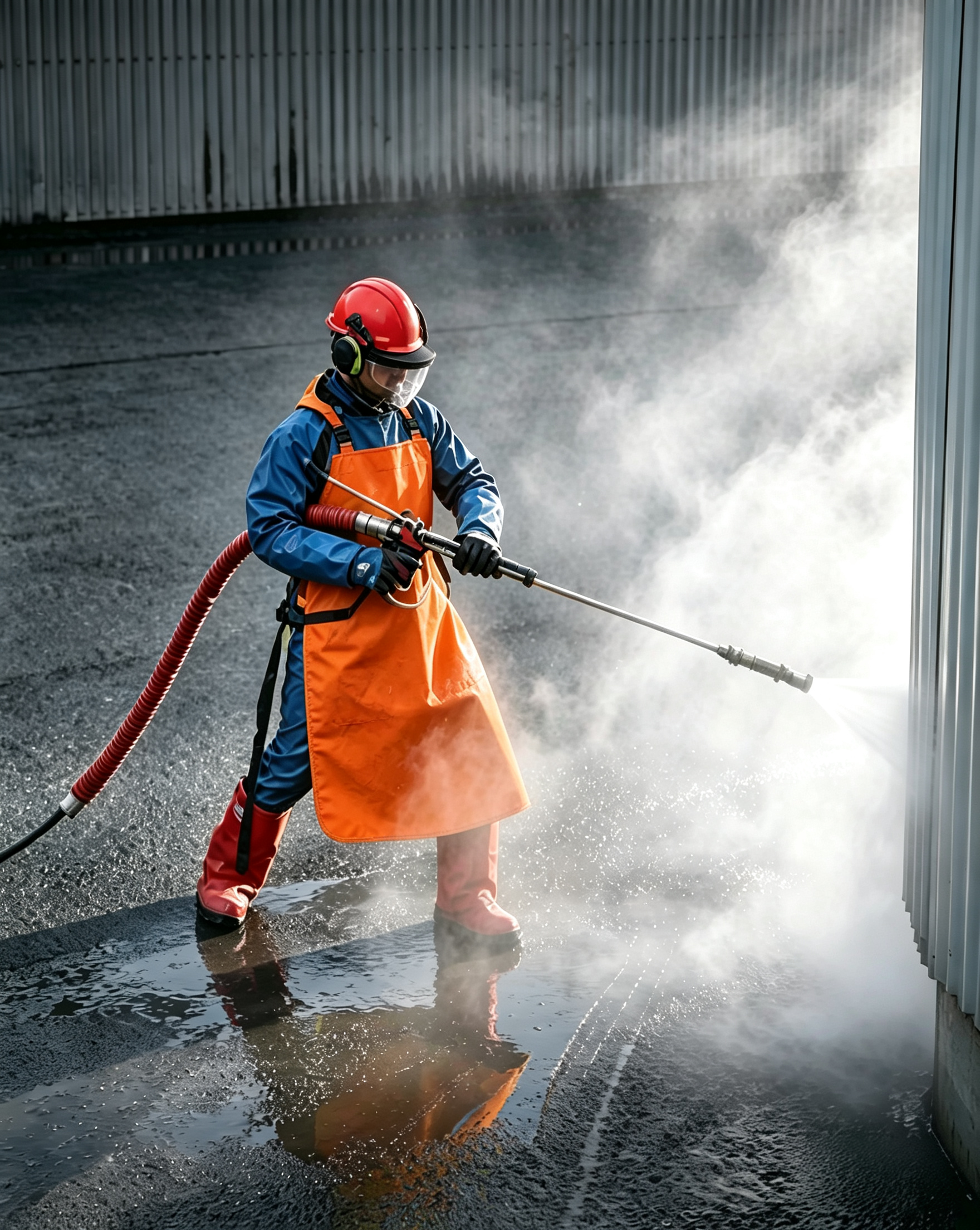 Custom Water Jetting Apron Heavy Duty Safety Work Wear Lightweight With Adjustable Straps