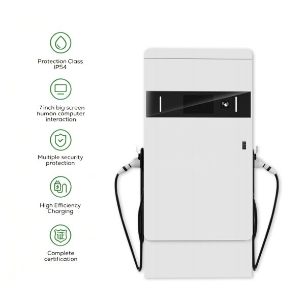 180kW DC Fast Charging Station with Dual Connector (CCS2/CCS1/CHAdeMO/GBT) and 10 inch LCD Touch Screen for Commercial EV Power Pile