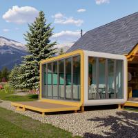 Cabine Apple contemporaine espace de bureau rapide logement panneau sandwich cadre en acier pour la maison