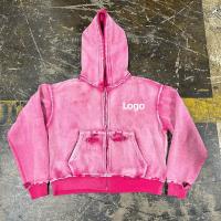 Servicio OEM Lujo ropa de calle Hoodies gráficos Limpiador de ácido Hoodie Anti Pilling