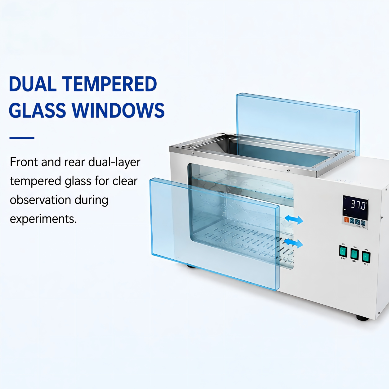 Cenlee Laboratory Circulating Water Bath Double Viewing Window 304 Stainless Steel Digital Thermostatic Bath for Sample Heating