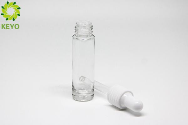 Thick Bottom Clear Glass Foundation Pump Bottle 10ml Corrosion Resistant