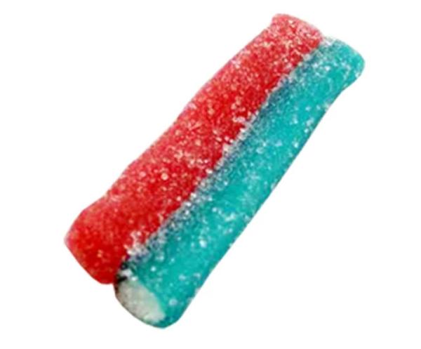 20g Chewy Gummy Candy Double Tube Center Filled Sour Gummy Stick Candy