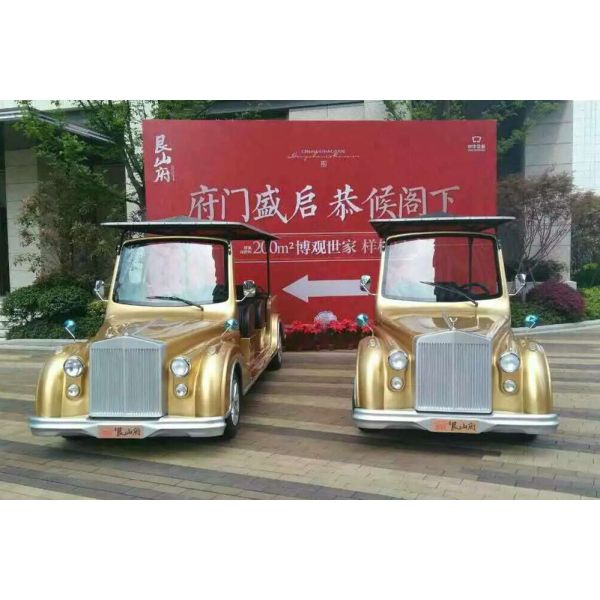 USA Popular Classic Golf Carts 48V DC Motor 8 Seat Electric Classic Car