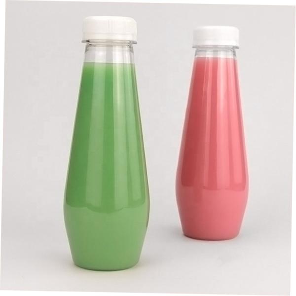 ODM Clear Plastic Juice Container 350ml Juice Bottle With Screw Cap