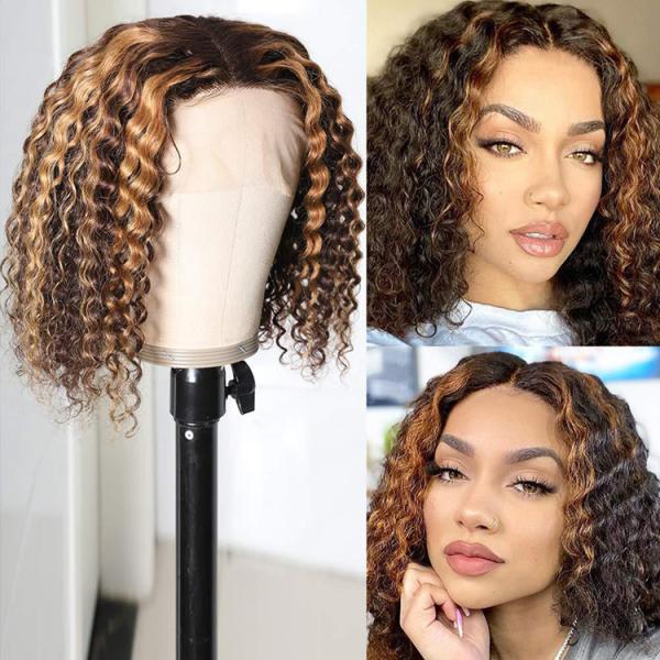 Peruca Frontal Bob 100% Perucas de cabelo humano - 8A / 9A / 10A Grau em fácil de manter texturas retas / onduladas / onduladas