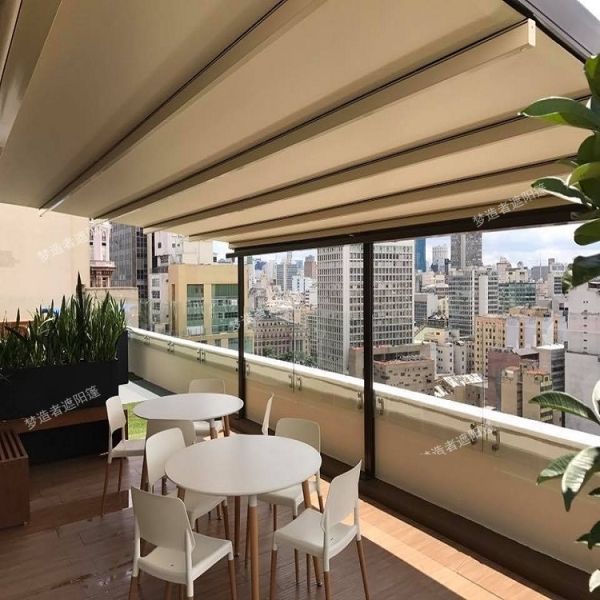 Voile d'ombrage rétractable en aluminium commercial de qualité supérieure, multifonctionnel et durable pour jardin/terrasse/tonnelle