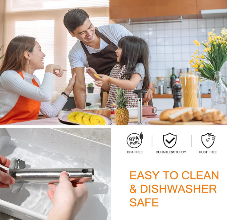 Ананаса посуды нержавеющей стали корки Slicer инструмента свободного вырезая сердцевина из с отделяемой ручкой