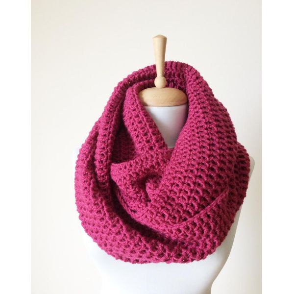 Y-Z Soft Acrylic and Wool Yarn Infinity Winter Cowl Knit Man Women Many Colors Chunky Scarf