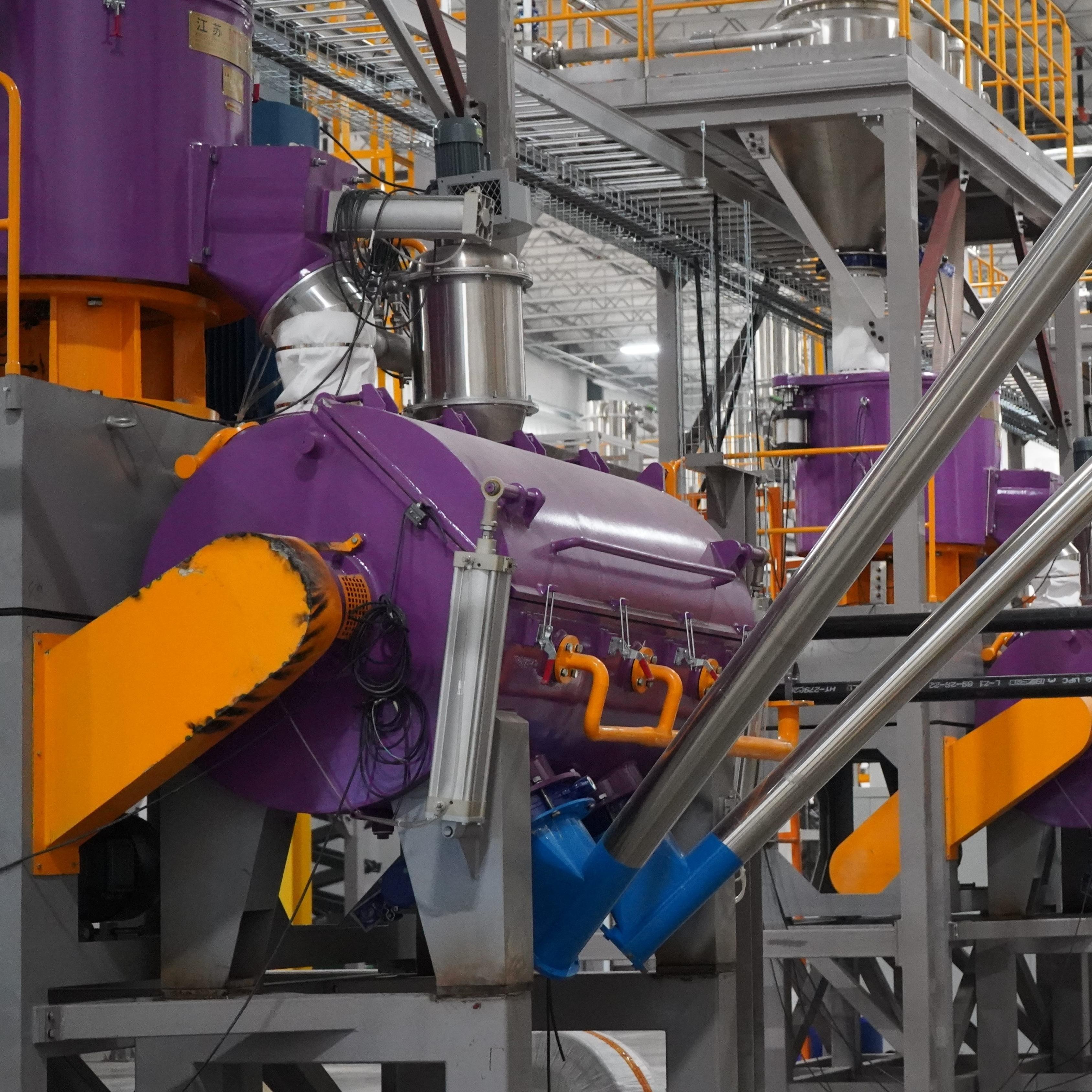High Capacity Horizontal PVC Mixer Machine SRL-W1500/6000 For SPC Flooring Production / Plastic Compound Preparation