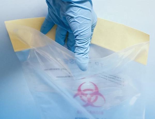 Medical laboratory Self-adhesion 95kpa Specimen Self-adhesion 3 wall Biohazard Specimen Transport Bag