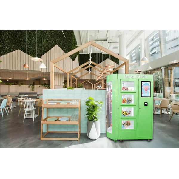 360 Rotation Floral Vending Machine With Credit Card Reader