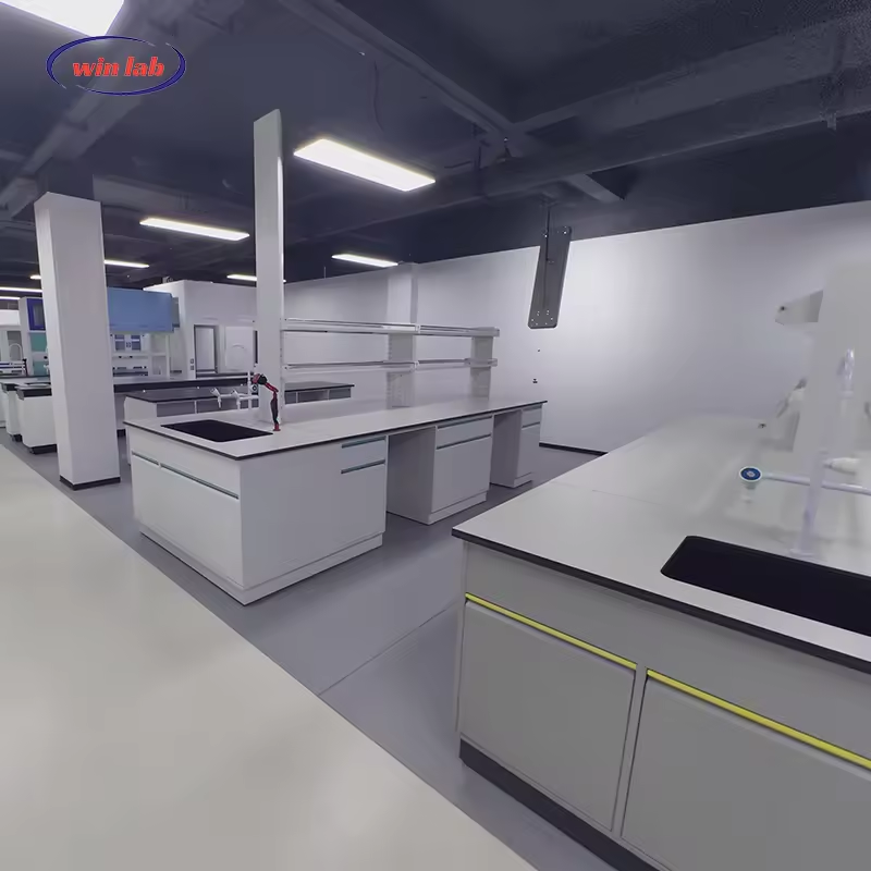 Ergonomic Laboratory Benches Heavy Duty Modular Laboratory Furniture With Epoxy Coated Steel