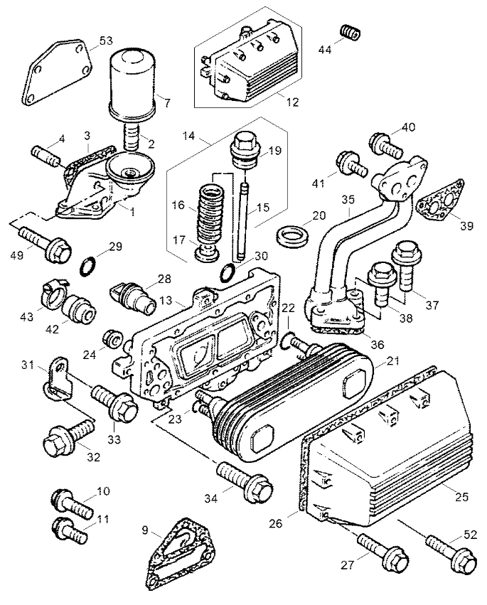 265-4403 2654403 Oil Filter HYUNDAI Excavator Spare Parts Fitting For HDF35/45A