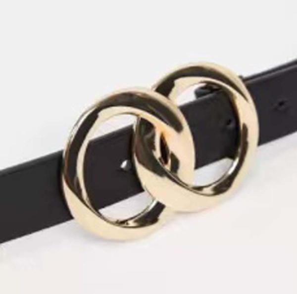 Circle Chain Pin Buckle Double O Ring Metal Accessories For Ladies Belt Shoes Bags Garments