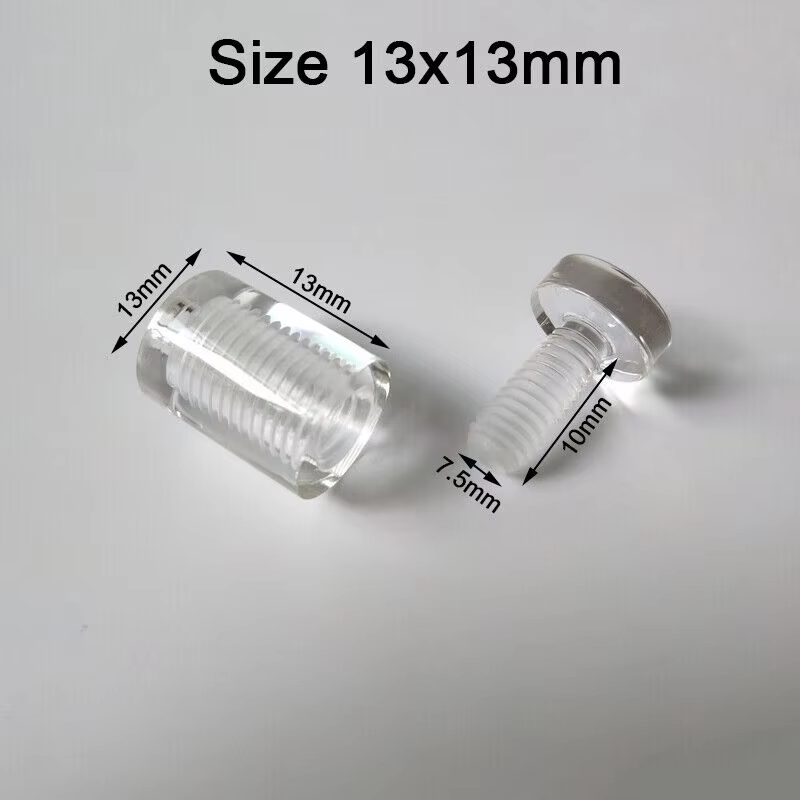 Customized Acrylic Clear Wall Mounted Standoff Screw for Sign Holder Advertising Board Bolts length 20mm