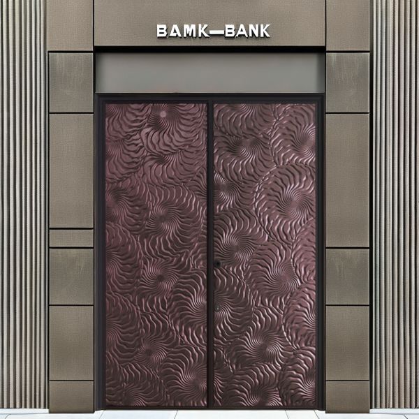 Finished Surface Villa Doors Manual Opening Luxury Anti Theft Doors Optional Doorbell