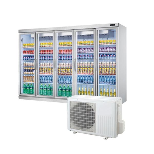 5 Doors Upright Display Fridge For Supermarket / Shopping Mall