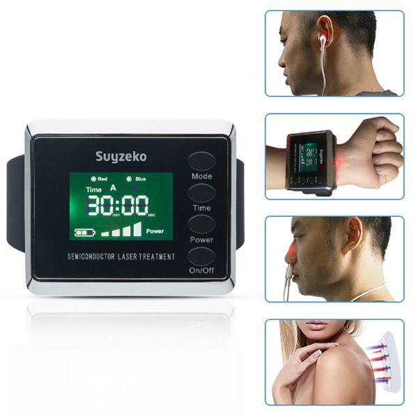 Semaiconductor Pain Relief Low Level Laser Therapy Wrist Watch Home Elderly Diabetes