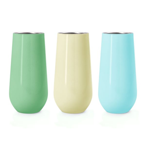 18/8 Double Wall Stainless Steel Insulated Tumbler 6oz Champagne Flutes