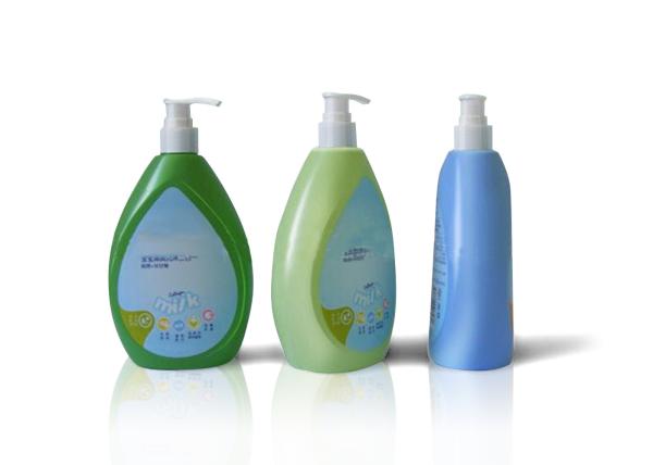 Custom Made HDPE Cosmetic Bottles For Baby Wash And Shampoo Label Decoration