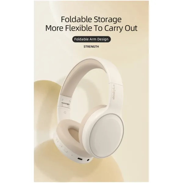 Lenovo TH30 Blue Over Ear Headphones 40mm Noice Cancelling Headset