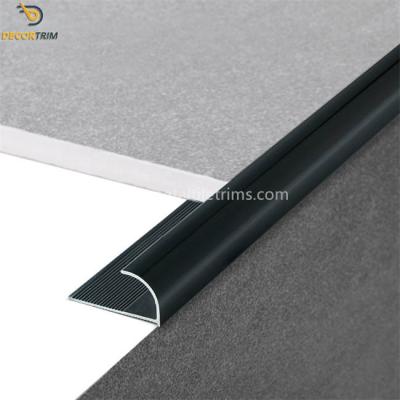 10mm Anodized Matt Black Metal Tile Edging Strip Protective Ceramic Edge
