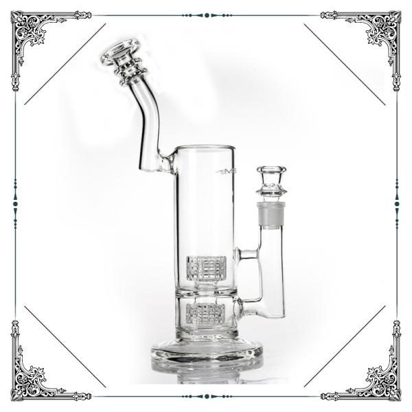 Double Matrix Perc Smoking Water Pipes Hookah Hand Blown With Glass Bowl
