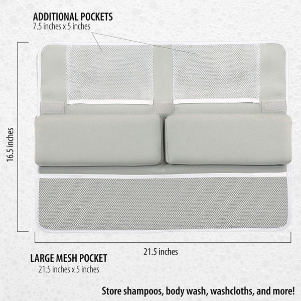 Anti Slip Baby Bath Kneeler With Shampoos / Body Wash / Washcloth Storage Pocket