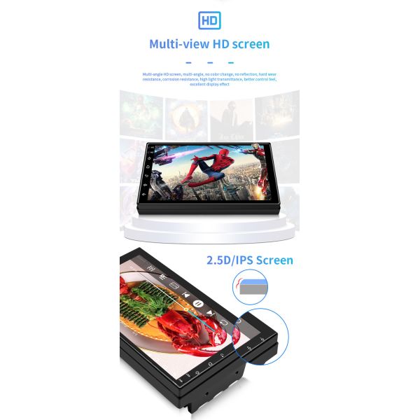 4 Core 7 Inch Android Car Stereo With Navigation Intelligent Big Screen Central Control Display Integrated Machine