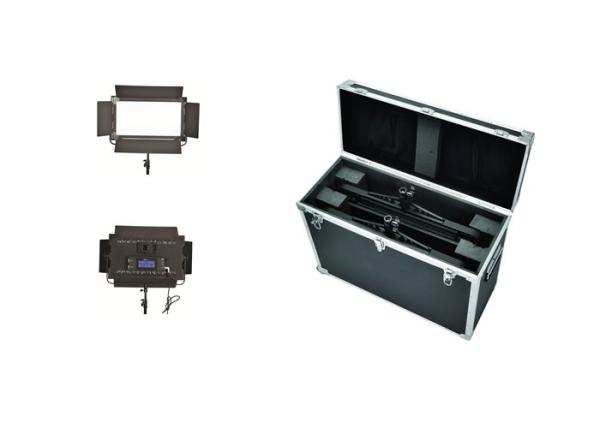 High Soft Brightness Long Broadcast Studio Led Lighting Kits With Black Barndoor
