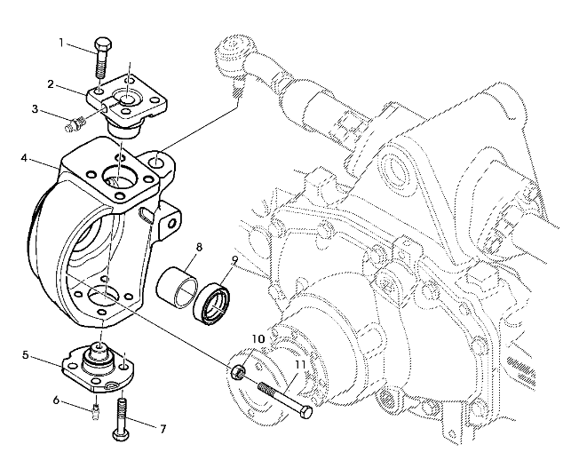 ER144485 Комби масляный уплотнитель 4WD вращающийся корпус для трактора John Deere 5080GF 5090GF 5100GF 5215 5310