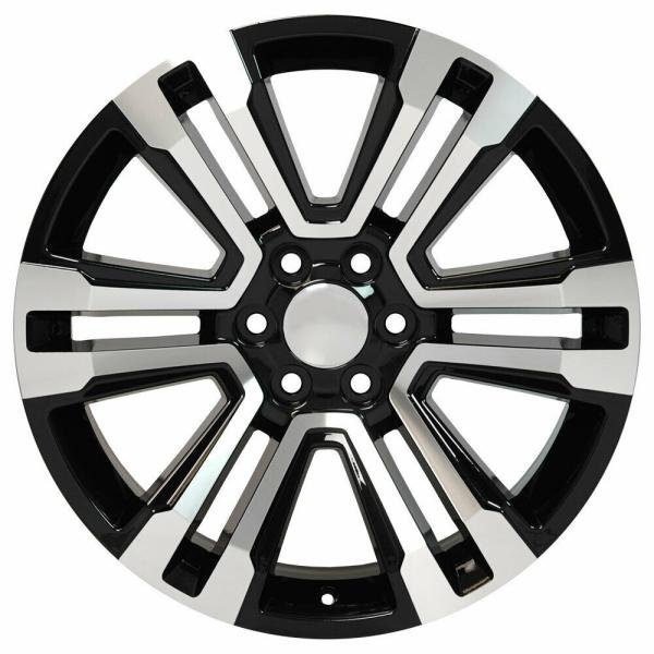5822 24 GMC Replica Rims Black Wheels Fit Tahoe Silverado Sierra Yukon Escalade
