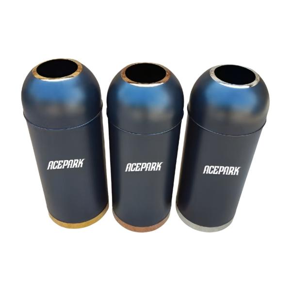 Manufacture Quality Bullet Lid Open Top Standing Garbage Can Stainless Steel Hotel Waste Bin