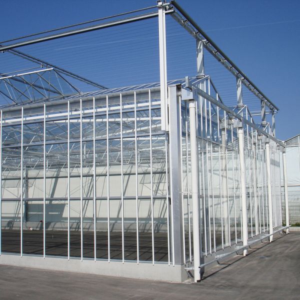 Commercial Agricultural Glass House Venlo Top Ventilation Multi-span Greenhouse