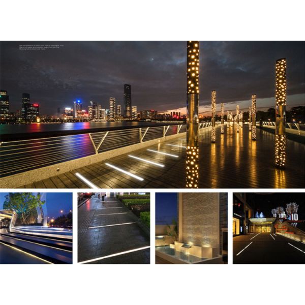 LED Underwater Buried Lamp Stainless Steel Striplights Recessed Step Lamp Outdoor Underwater Linear Lamp