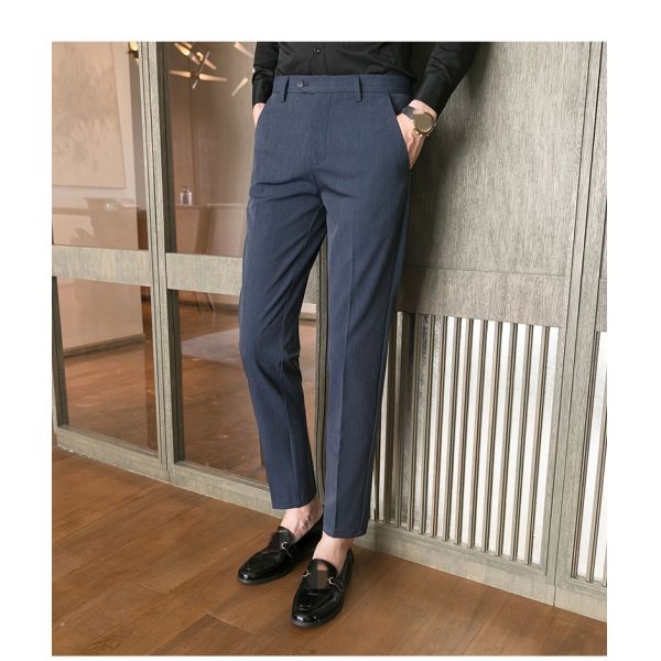 Декорация кнопок Зимние деловые брюки для мужчин Количество 200 Дизайн стиль Slim Fit