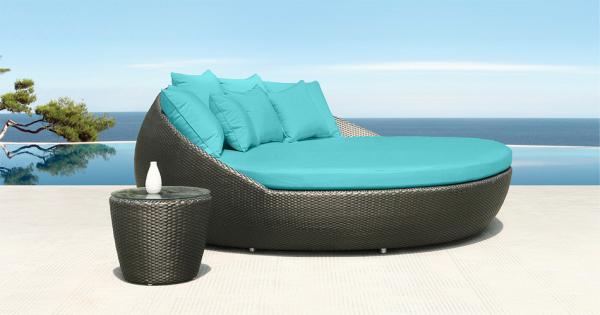 outdoor furniture rattan daybed -9444