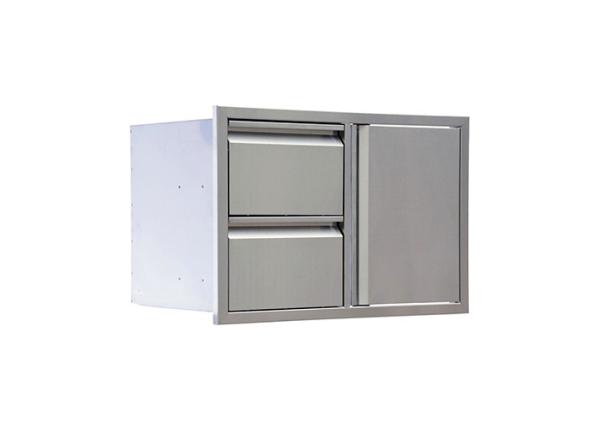 68.3 Lbs Outdoor Kitchen Door Drawer Combo Cooking Bbq Grill Island Built In Two Drawers