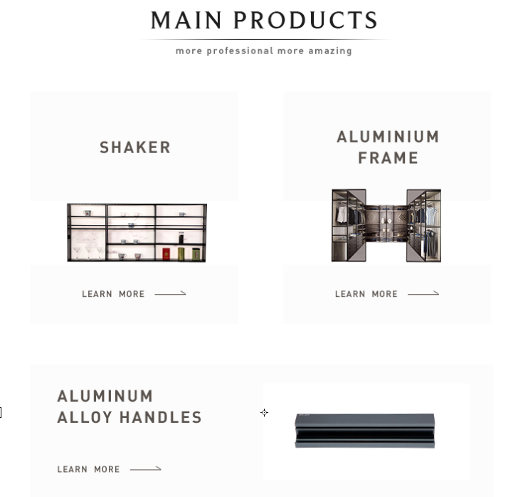 Italy Style Cabinet Aluminum Wood Storage Holders & Racks for Kitchen Wine Display Bar Cabinet
