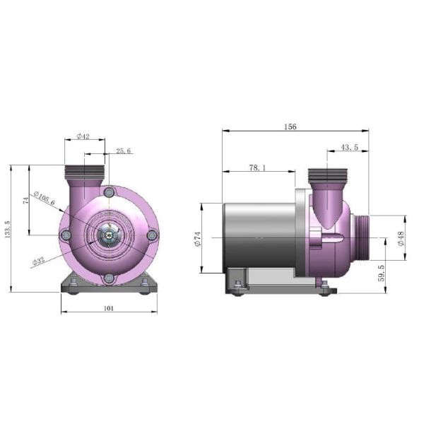 насос бассейна мотора Dc 10000L h 24V безщеточный с ходом собственной личности действующим сухим