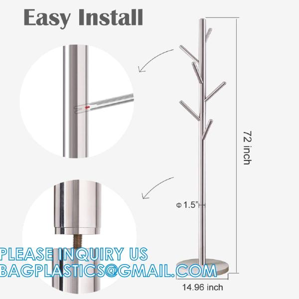 Modern Solid Wood or Steel Creative Living Room, Coat Rank Stand, Floor Clothes Hangers Wooden Coat Racks