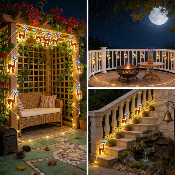 Battery Operated LED String Lights with Warm White Light, Low Power Consumption, and IP65 Waterproof for Indoor Outdoor Decor