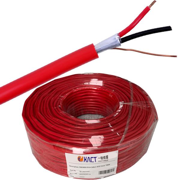 2cores Bare Copper Stranded Solid Communication Cable 2x0.75mm2 Fire Alarm Cable Al/Foil Shield