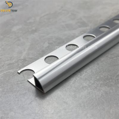 Tile Edge Trim  Edging Tolerance 0.1mm Aluminum Tile Trim Silver Round Border